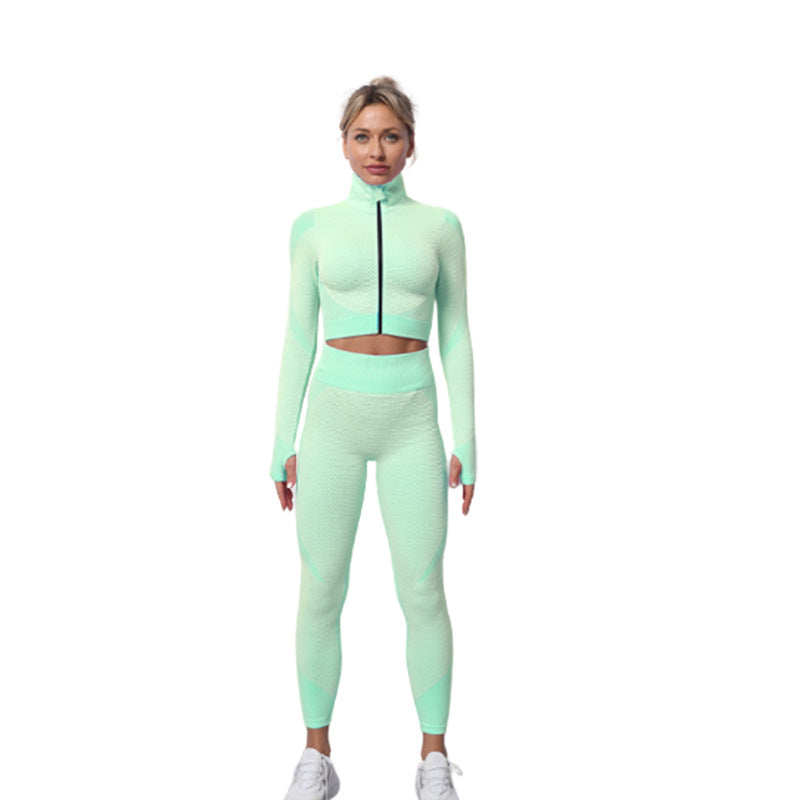 Delilah - Seamless 3-Piece Set – Leggings, Crop Top &amp; Jacket