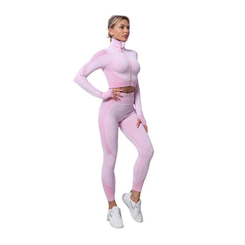 Delilah - Seamless 3-Piece Set – Leggings, Crop Top &amp; Jacket