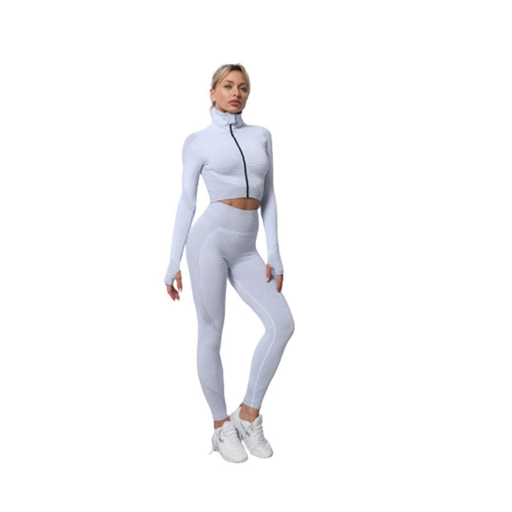 Delilah - Seamless 3-Piece Set – Leggings, Crop Top &amp; Jacket