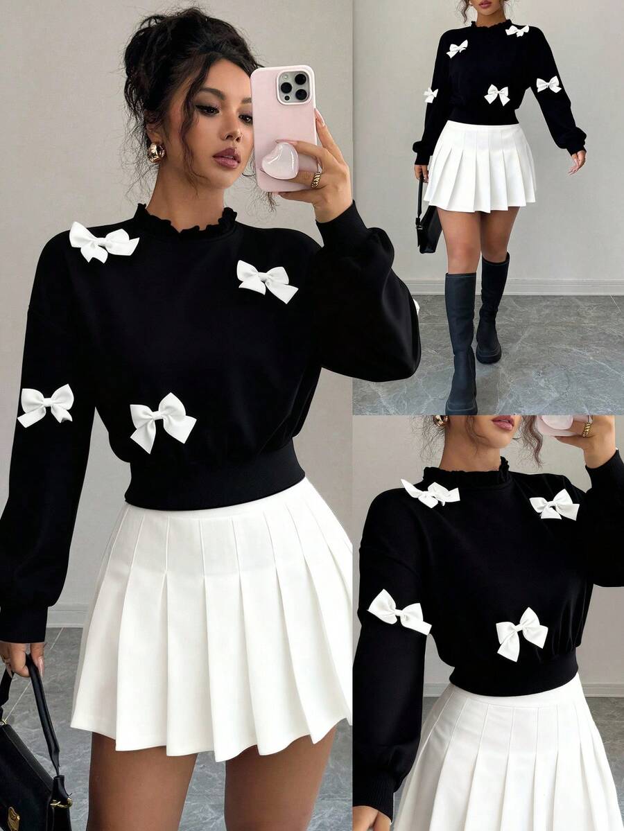 Joann short bow sweater