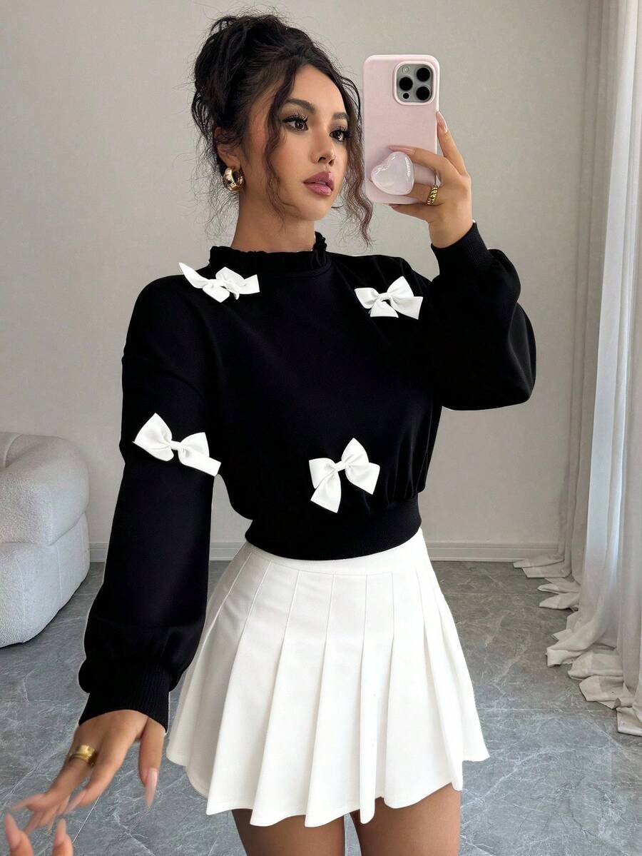 Joann short bow sweater