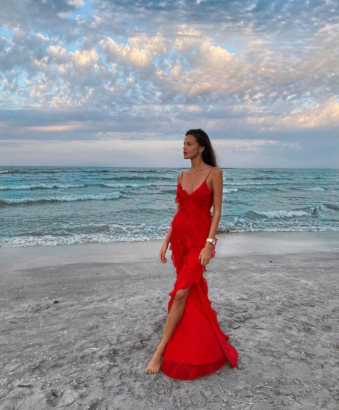 Zara - Ruffled Maxi Dress