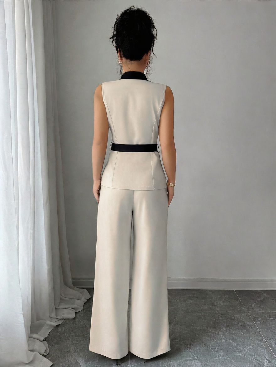 Valeria - Completo Elegante da Donna con Gilet e Pantaloni