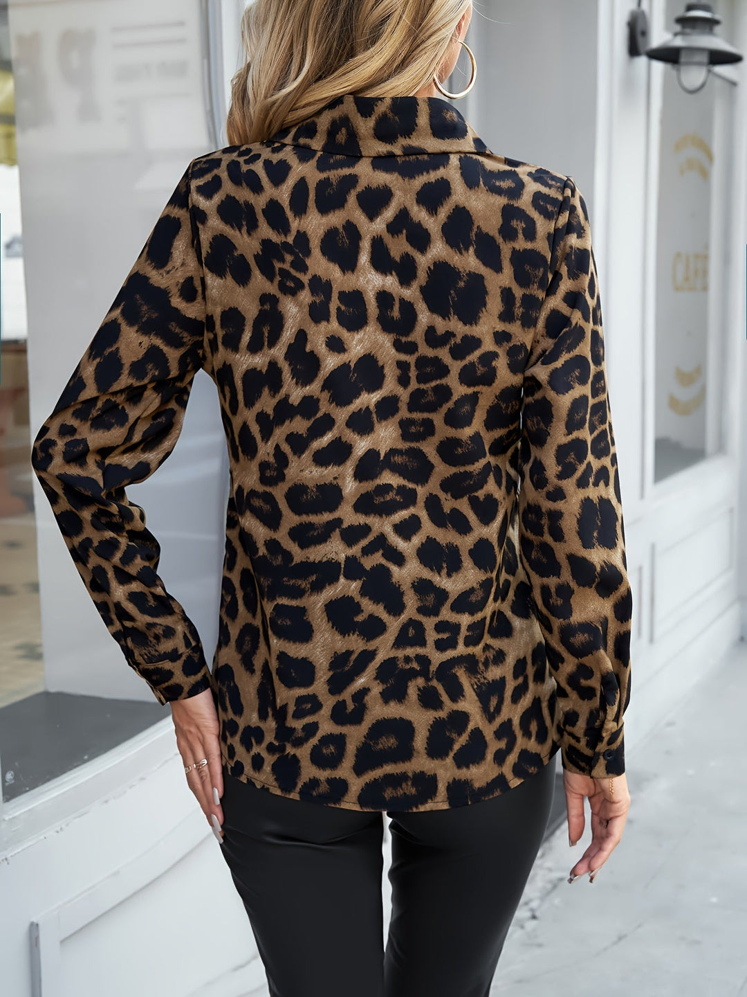 Ginevra - Leopard Print Polo Shirt