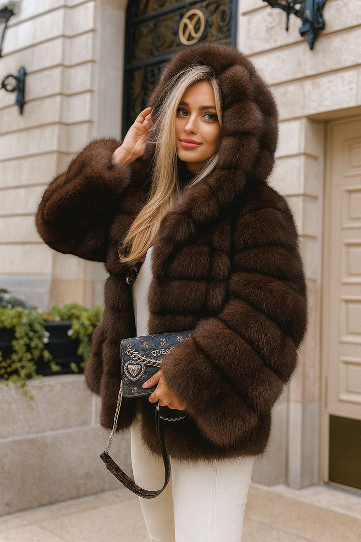 Aglaya - Faux Fur Hooded Coat