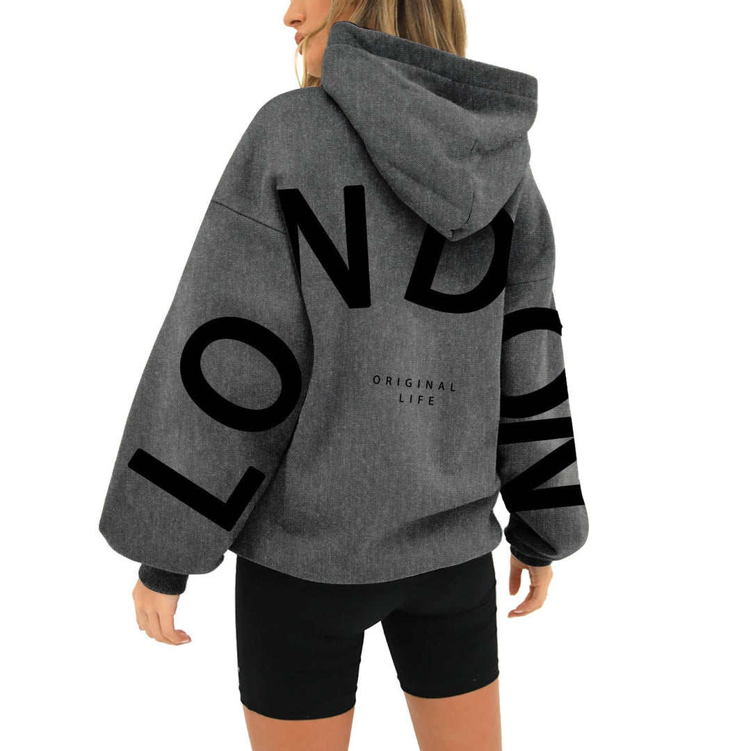 Lily - Comfortable Trendy Hoodie with ‘London’ Print
