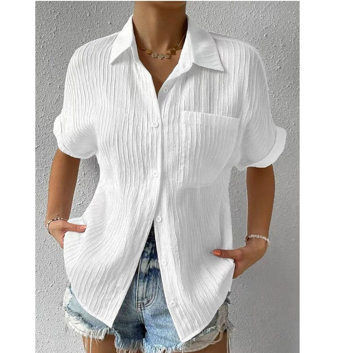 Gia - Cotton Button-Up Shirt
