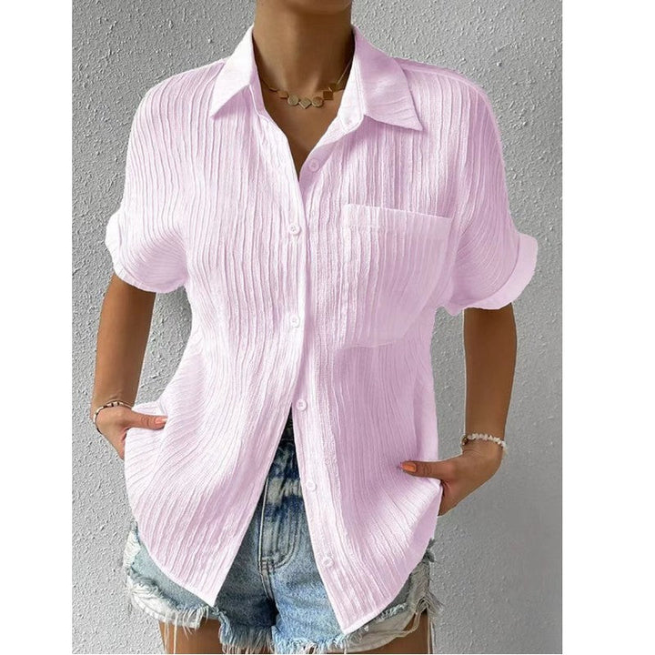 Gia - Cotton Button-Up Shirt