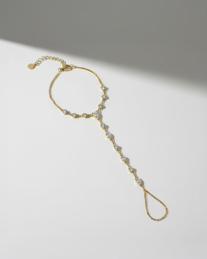 Aurora hand chain gold plated