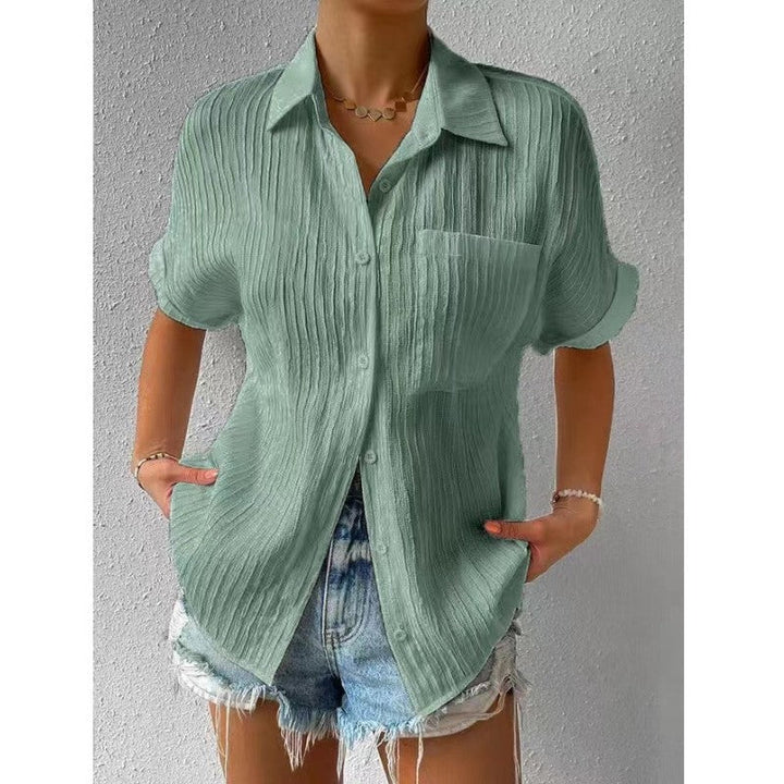 Gia - Cotton Button-Up Shirt