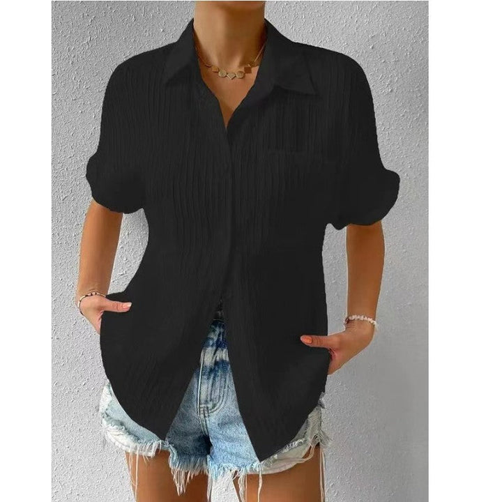 Gia - Cotton Button-Up Shirt