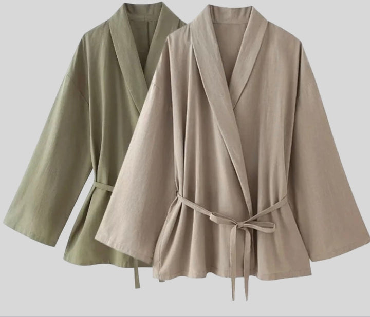 Myla two piece linen set