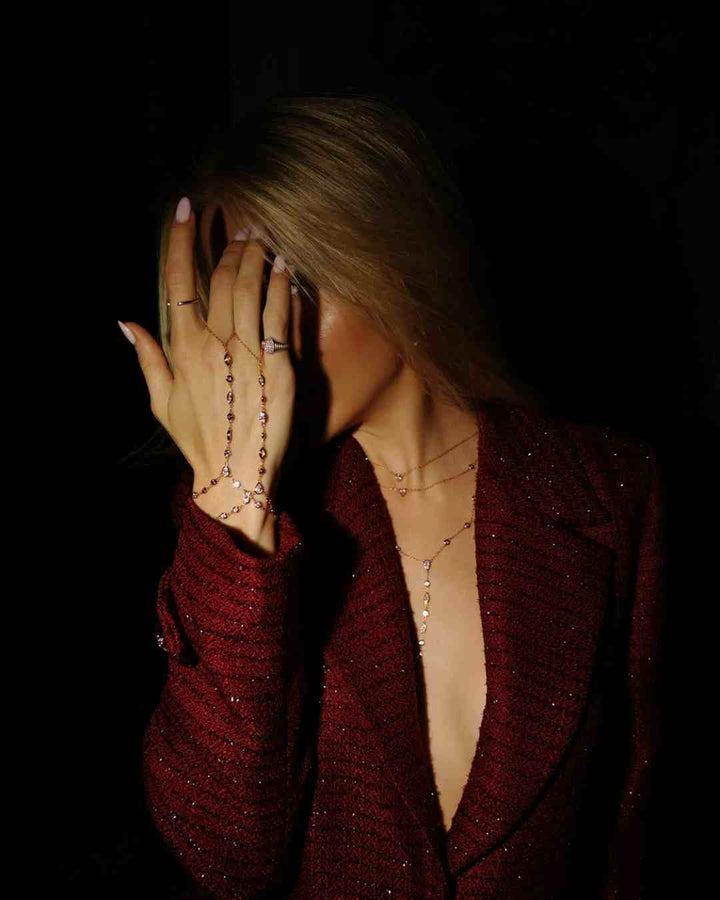 Aurora hand chain gold plated