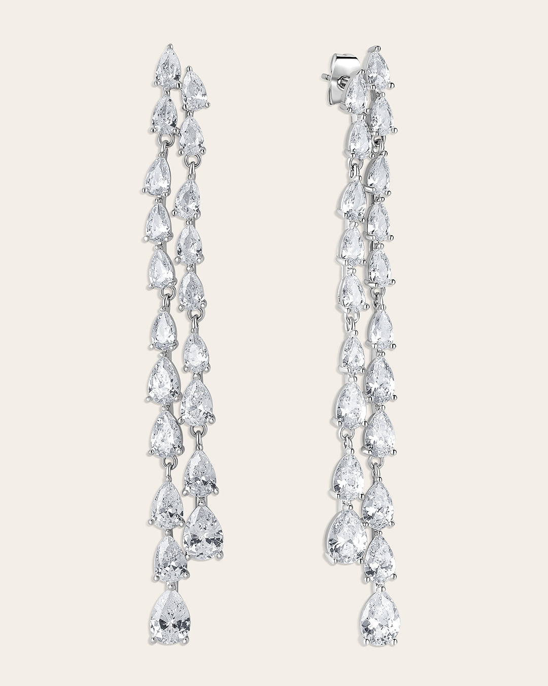 Serena earrings  silver plated