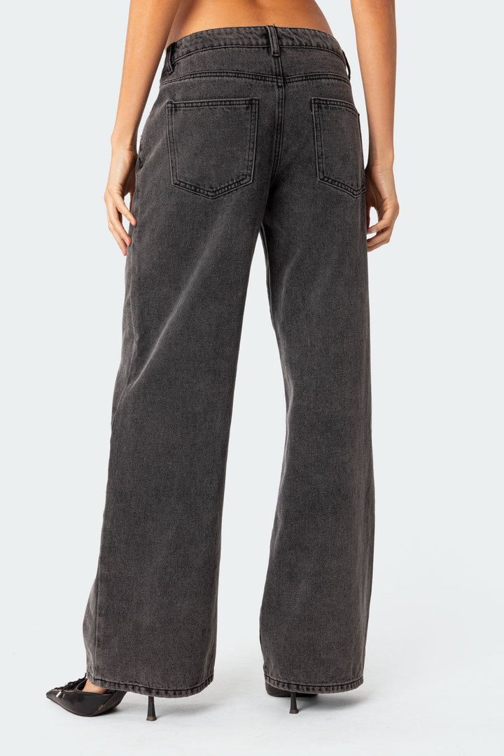 Raelynn - Jeans a Vita Bassa Lavaggio Faded