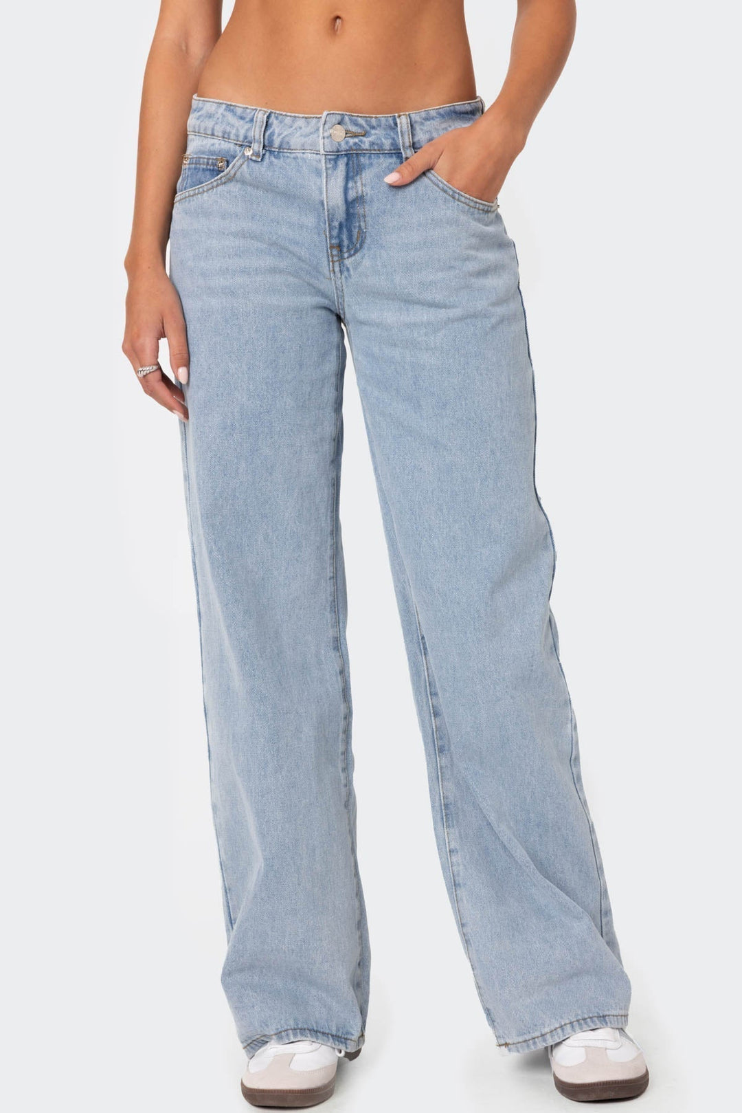 Raelynn - Jeans a Vita Bassa Lavaggio Faded