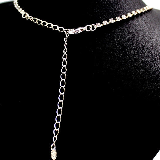Elisabeth Luxe Crystal Tassel Necklace &amp; Earring Set