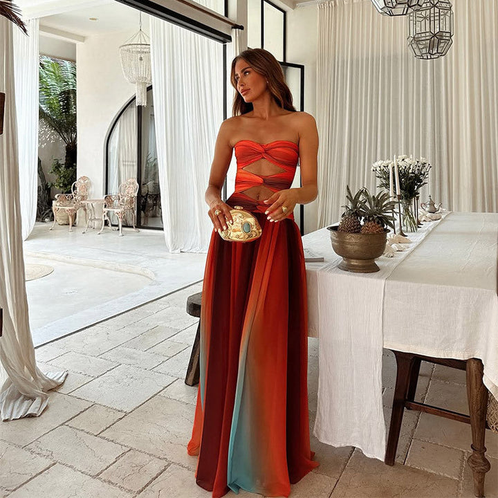 Giuliana - Elegant Strapless Maxi Dress