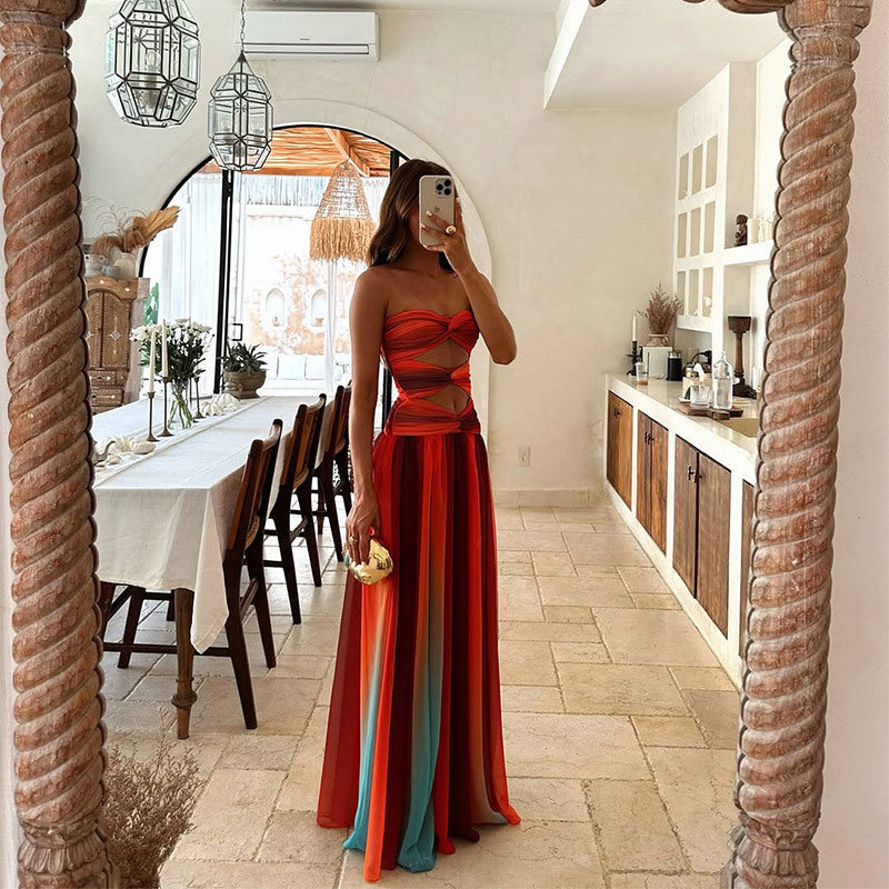 Giuliana - Elegant Strapless Maxi Dress