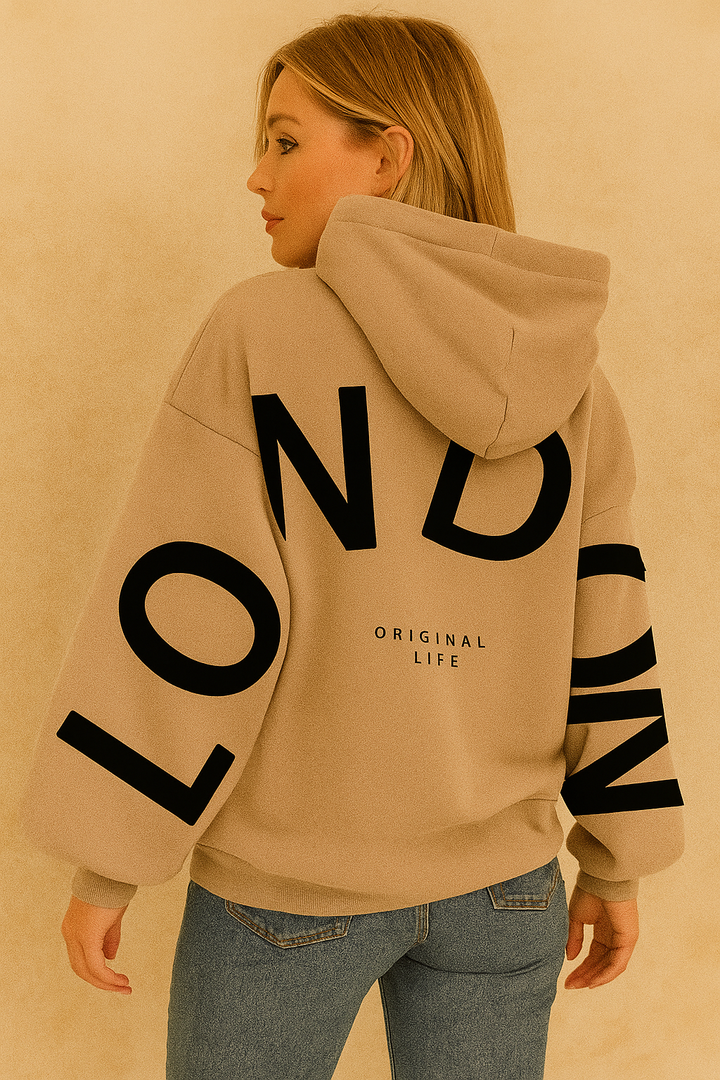 Lily - Comfortable Trendy Hoodie with ‘London’ Print