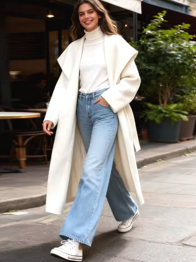 Romy elegant long wool coat