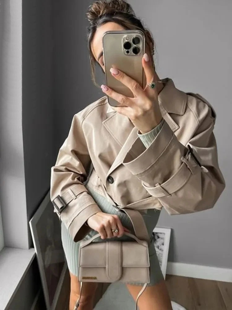 Amelia Crop Trench Coat