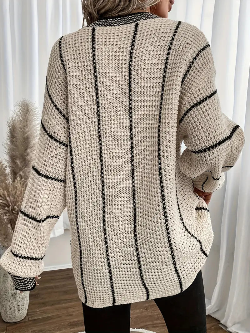 Siena - Maglione a Righe a Maniche Lunghe Casual