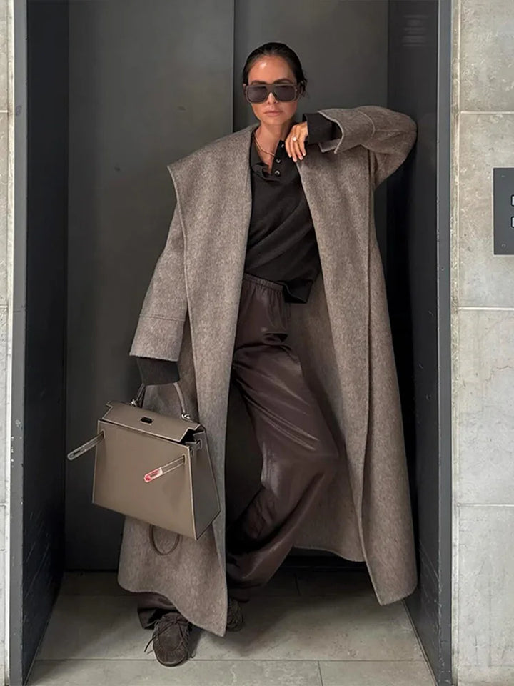Romy elegant long wool coat