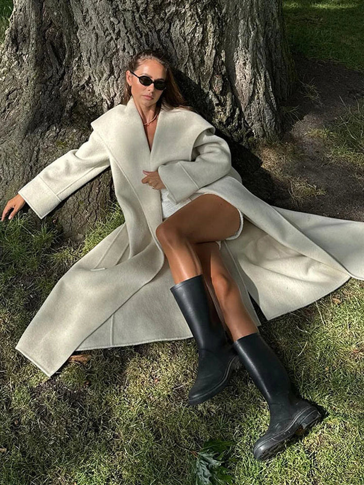 Romy elegant long wool coat