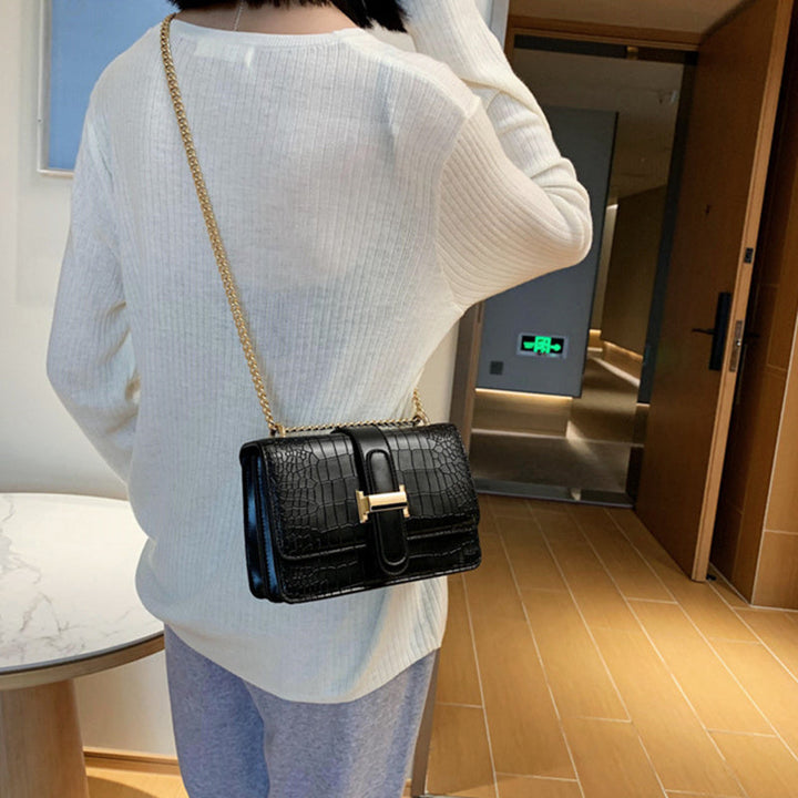 Feya Fashion Stone Leather Chain Shoulder Bags