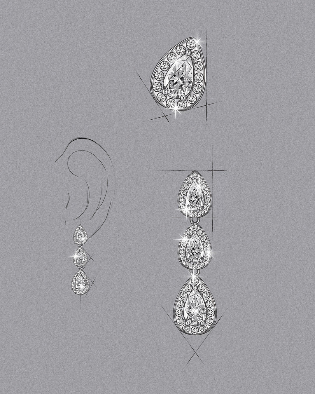 Faylinn earrings silver plated