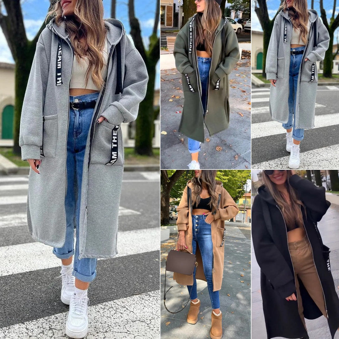Alessandra | Felpa Elegante Lunga con Cappuccio