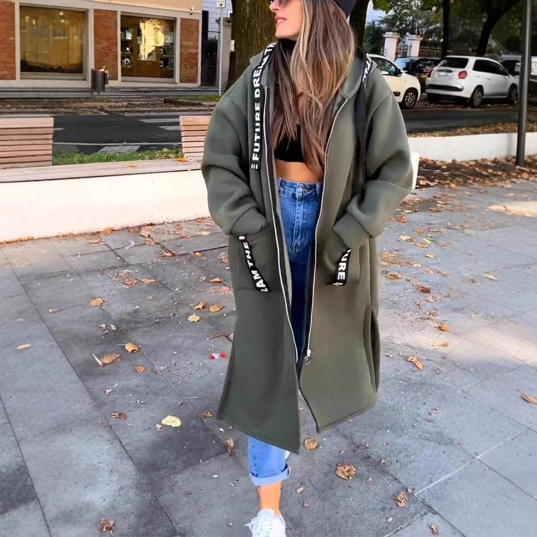 Alessandra | Felpa Elegante Lunga con Cappuccio