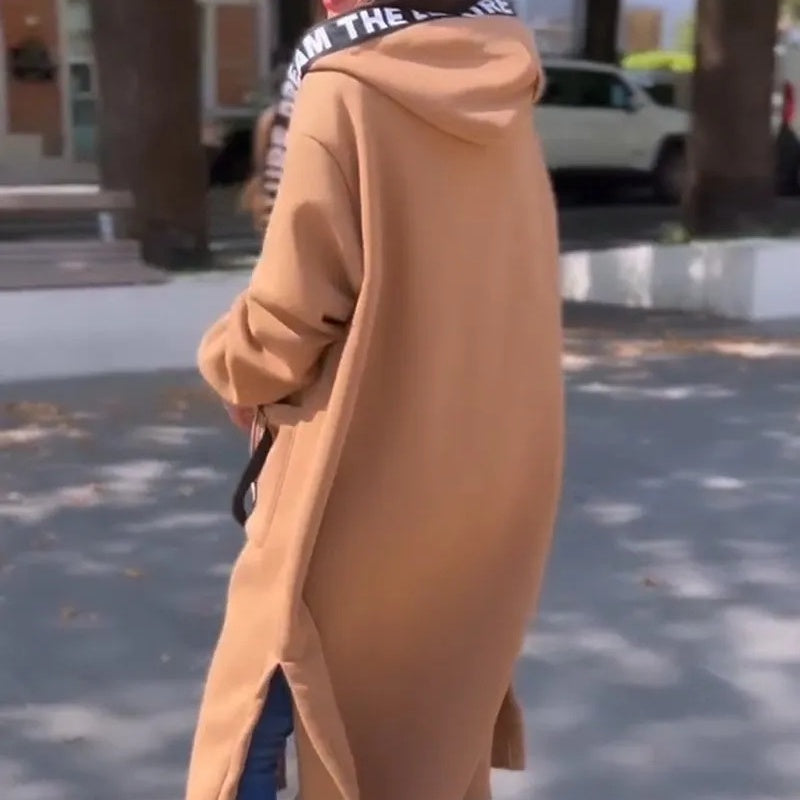 Alessandra | Felpa Elegante Lunga con Cappuccio