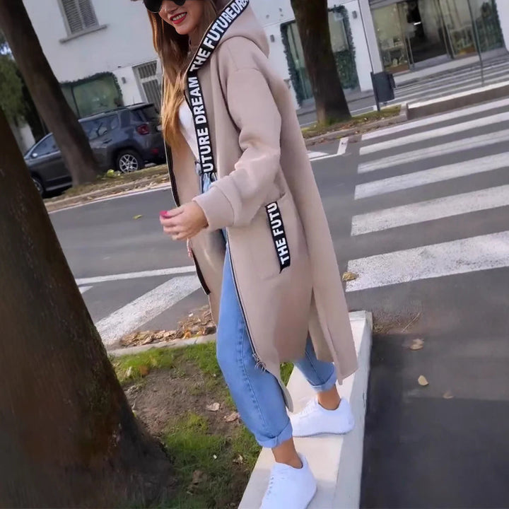 Alessandra | Felpa Elegante Lunga con Cappuccio